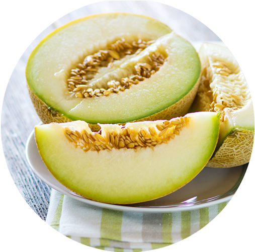 Fresh Cantaloupe Sliceson Plate PNG Image