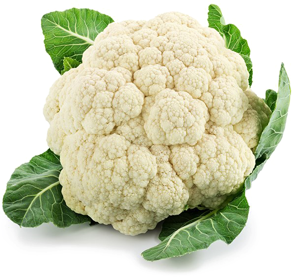 Fresh Cauliflowerwith Leaves PNG Image