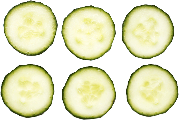 Fresh Cucumber Slices Transparent Background PNG Image