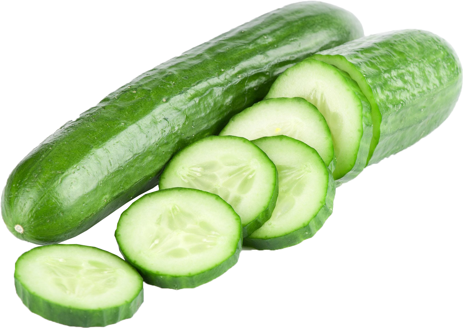 Fresh Cucumberand Slices.png PNG Image