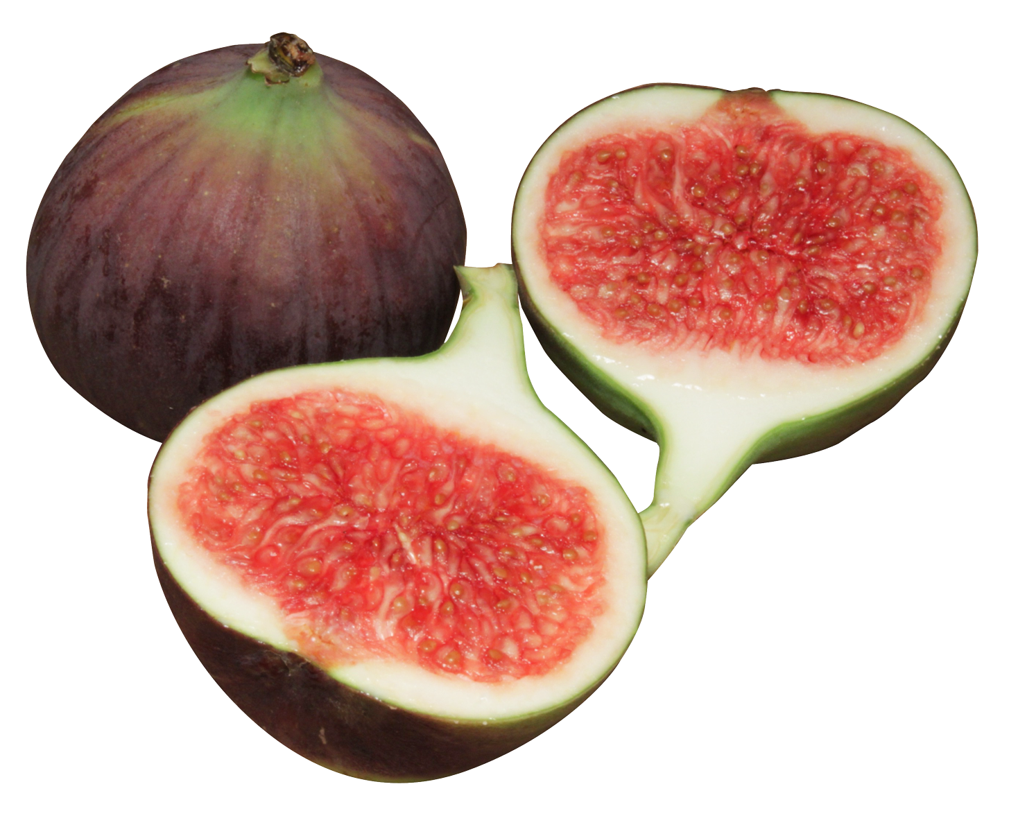 Fresh Fig Fruit Halved PNG Image