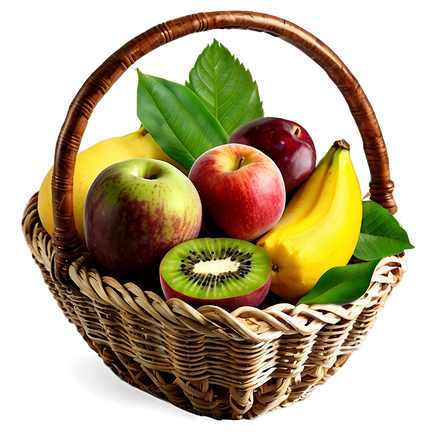 Fresh Fruit Basket Png 14 PNG Image