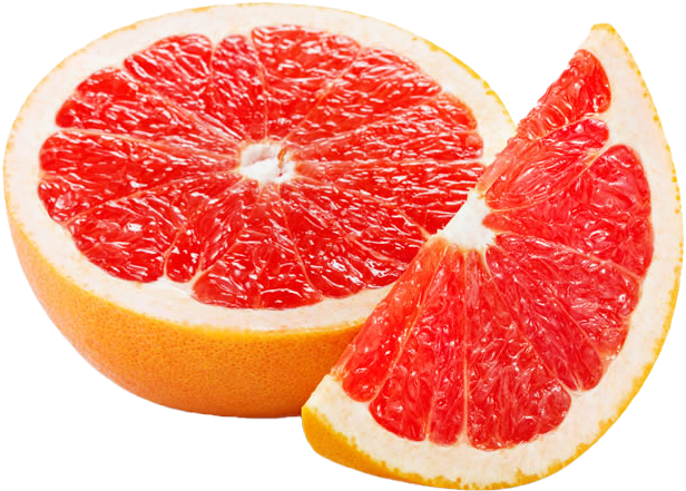 Fresh Grapefruit Sliceand Half PNG Image