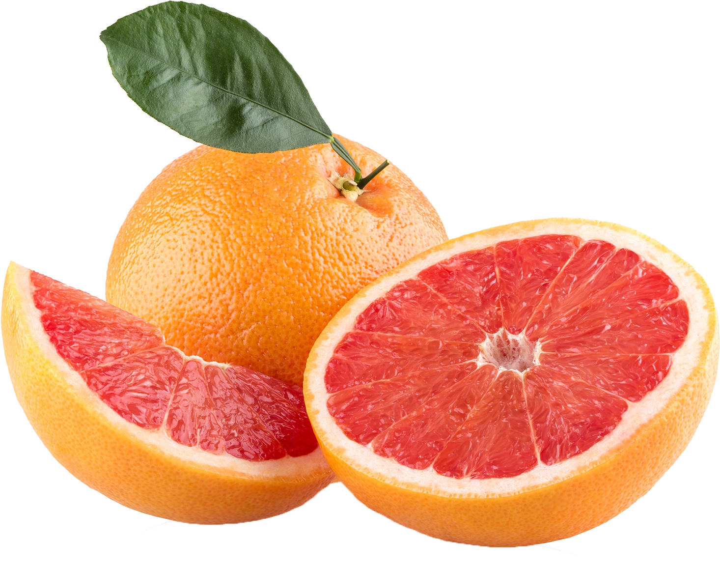 Fresh Grapefruit Slices Transparent Background PNG Image