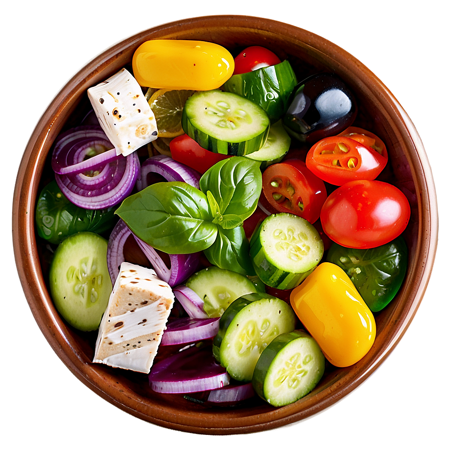 Fresh Greek Salad Recipe Png Rcy3 PNG Image