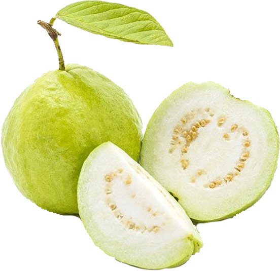 Fresh Guava Fruit Cut Transparent Background PNG Image