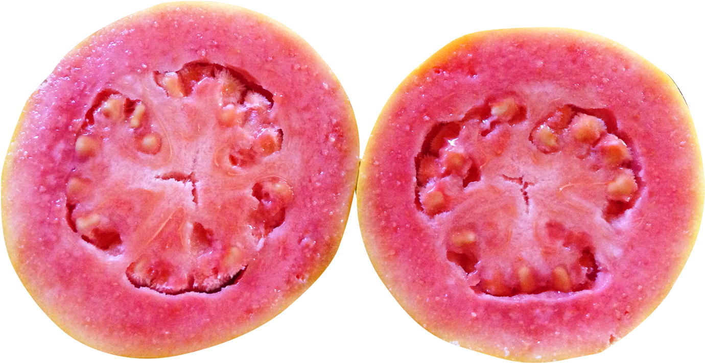 Fresh Guava Halves Cut PNG Image