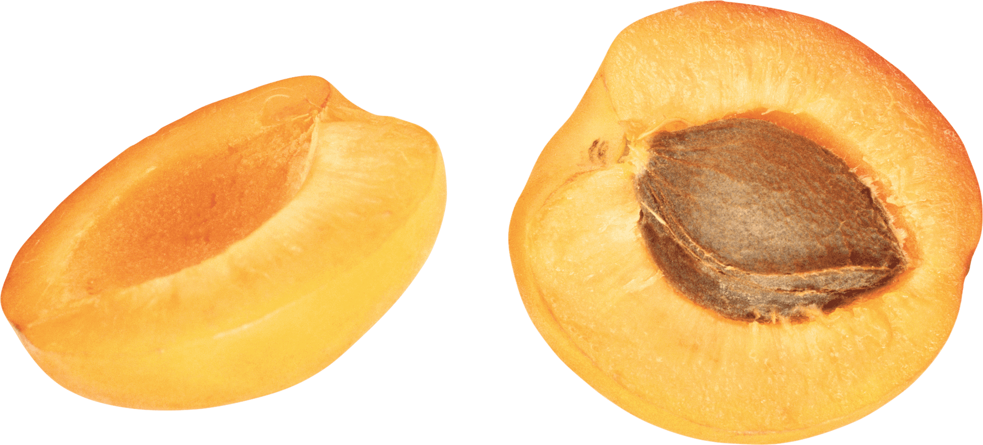 Fresh Halved Apricotwith Seed PNG Image