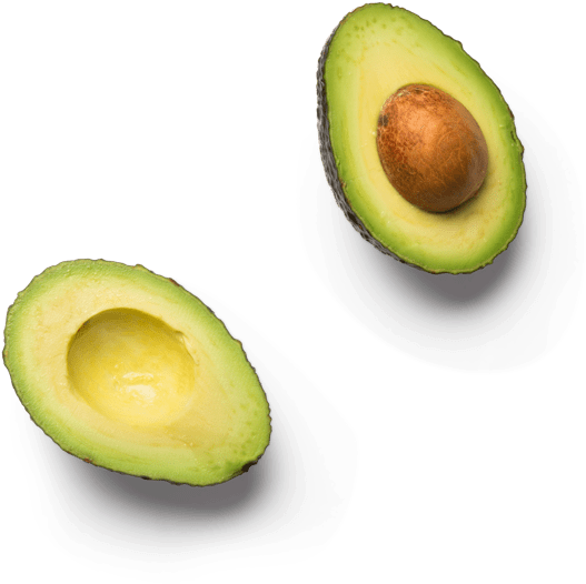 Fresh Halved Avocado With Pit PNG Image