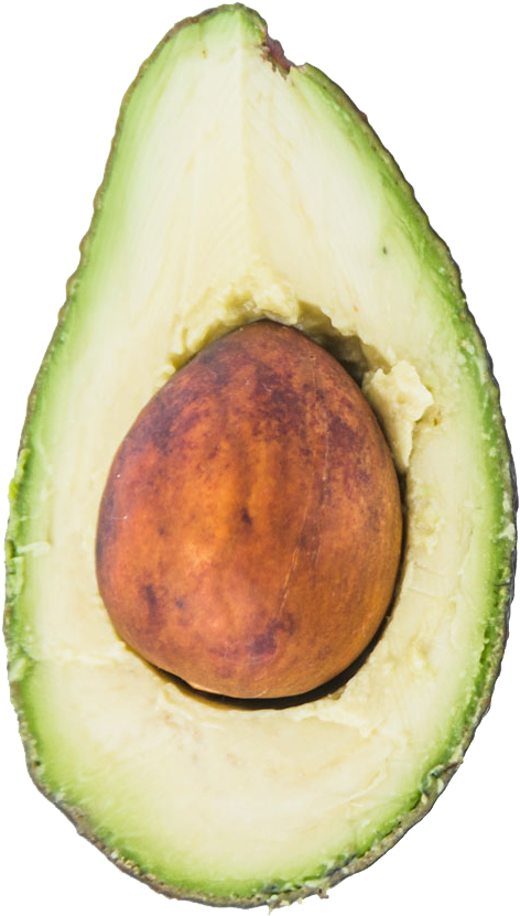 Fresh Halved Avocado With Pit PNG Image