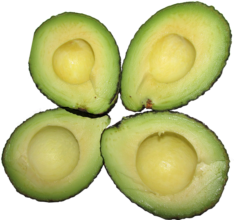 Fresh Halved Avocados.png PNG Image