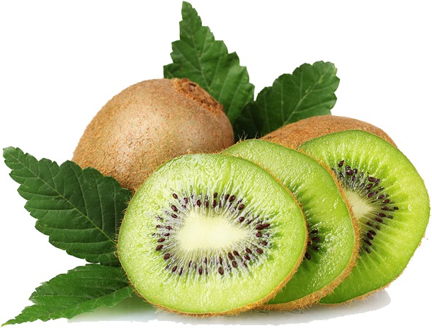 Fresh Kiwi Fruitand Slices PNG Image