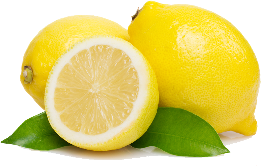 Fresh Lemonsand Leaves PNG Image