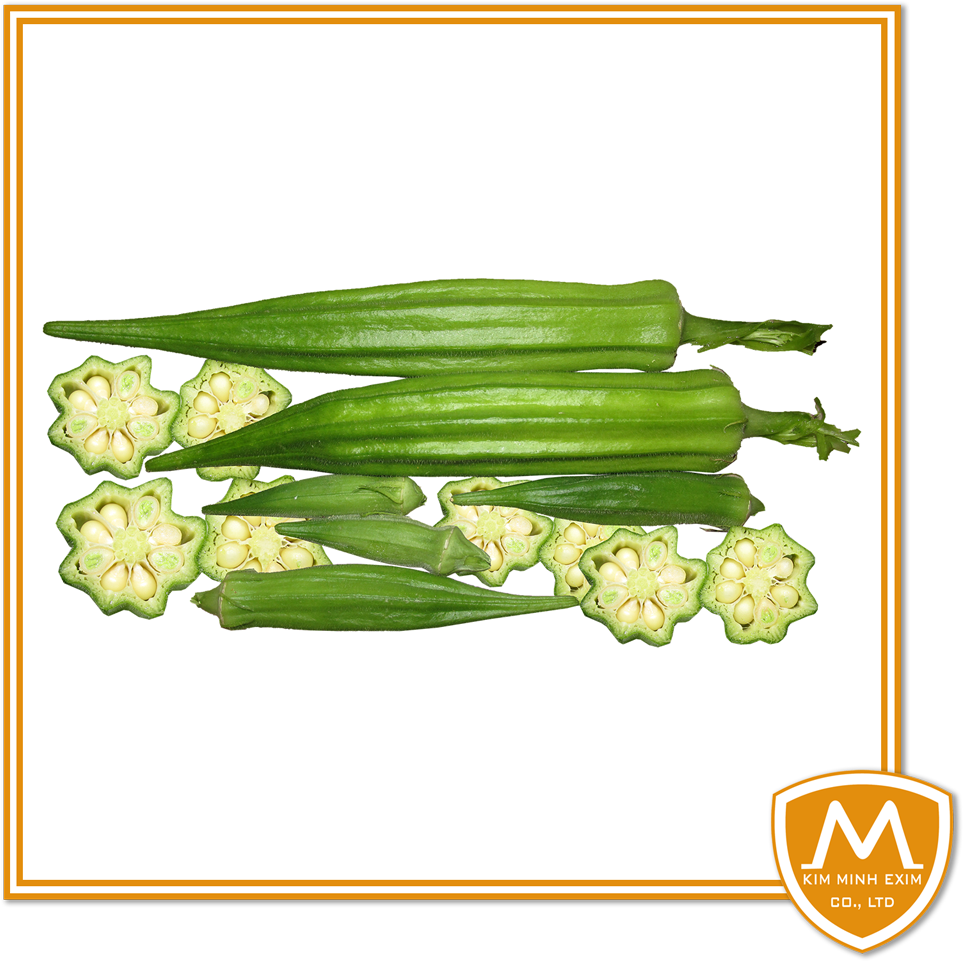 Fresh Okra Podsand Slices PNG Image