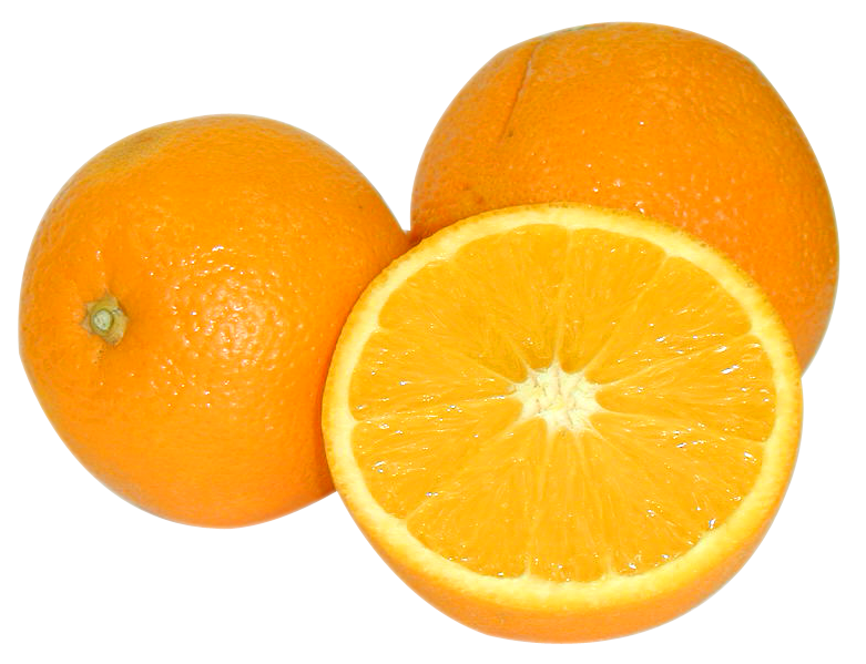 Fresh Oranges Slicedand Whole PNG Image