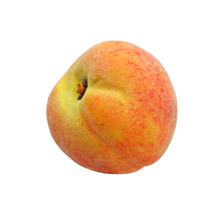 Fresh Peach Isolated Background PNG Image