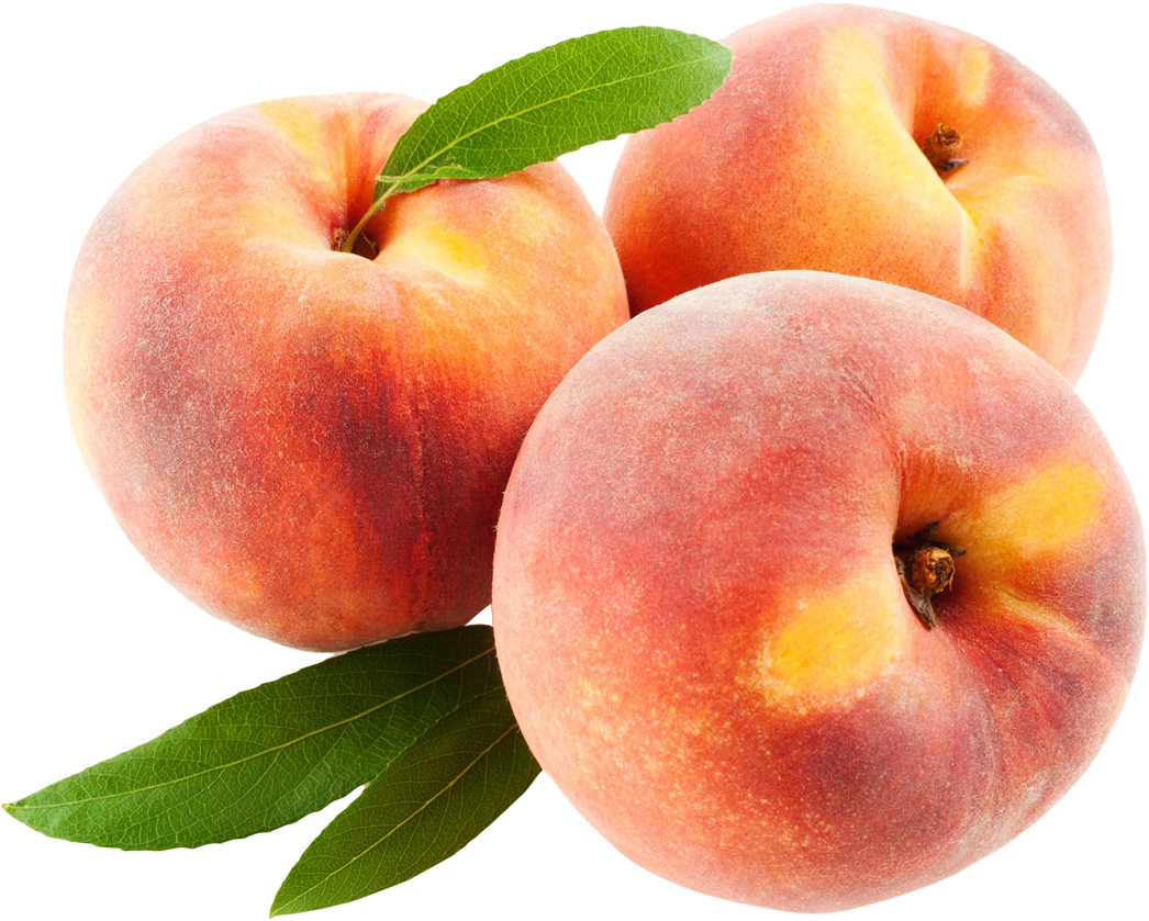 Fresh Peacheswith Leaf.png PNG Image