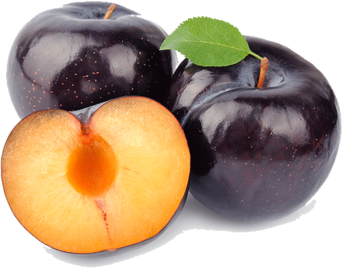 Fresh Plumsand Half Cut Plum PNG Image