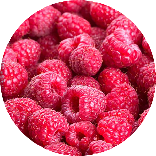 Fresh Raspberries Closeup PNG Image