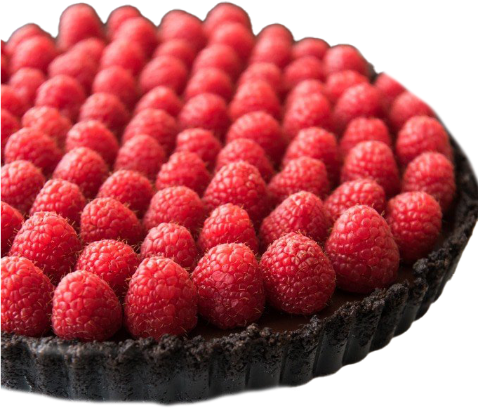 Fresh Raspberry Tart Closeup PNG Image