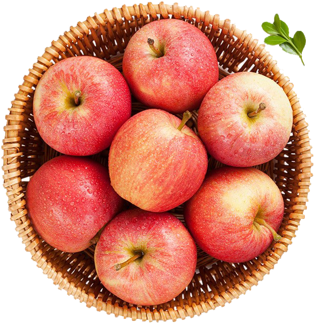 Fresh Red Applesin Basket PNG Image