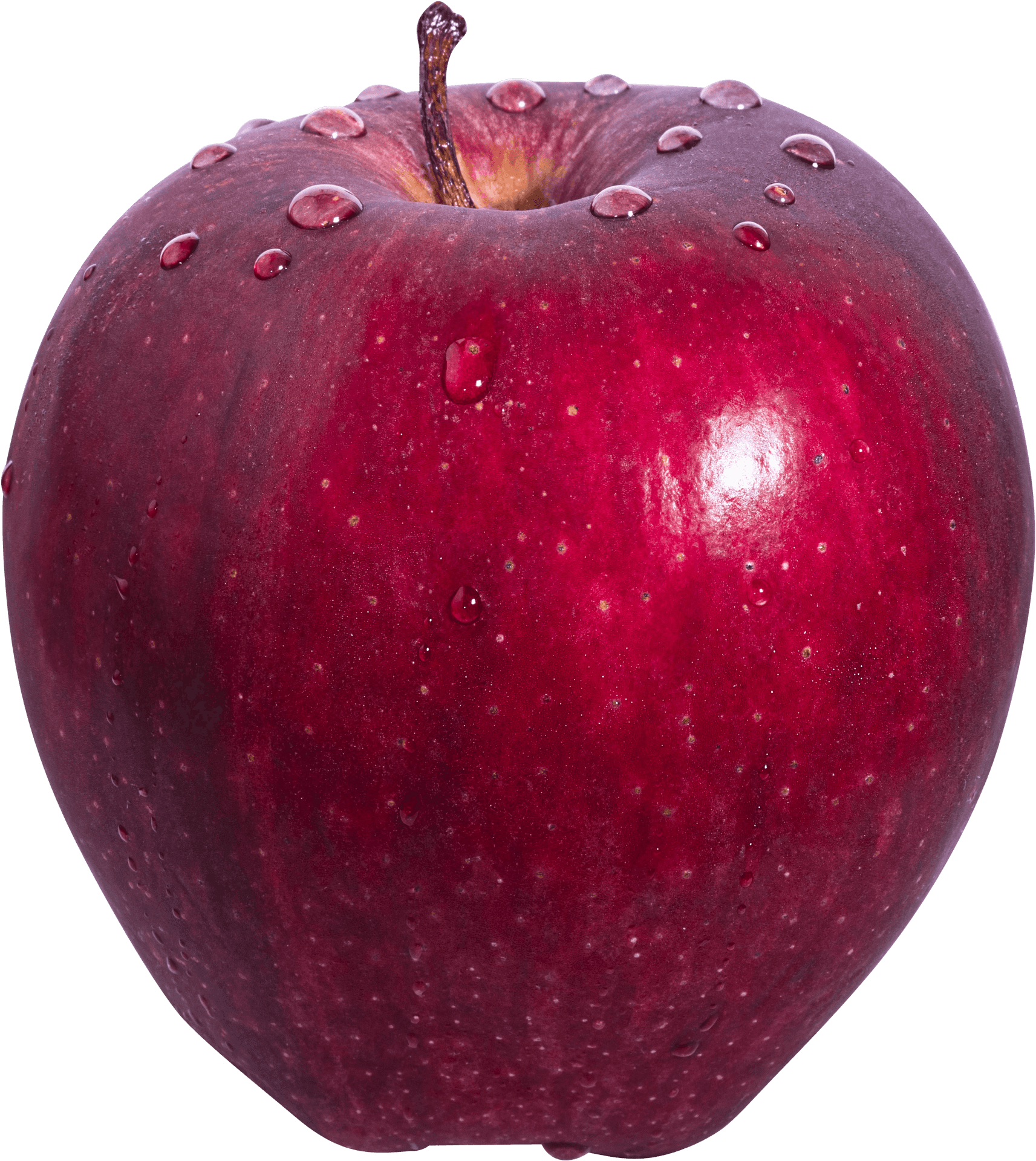 Fresh Red Applewith Water Droplets.png PNG Image