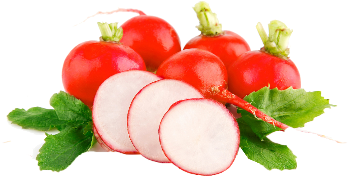 Fresh Red Radisheswith Slices.png PNG Image