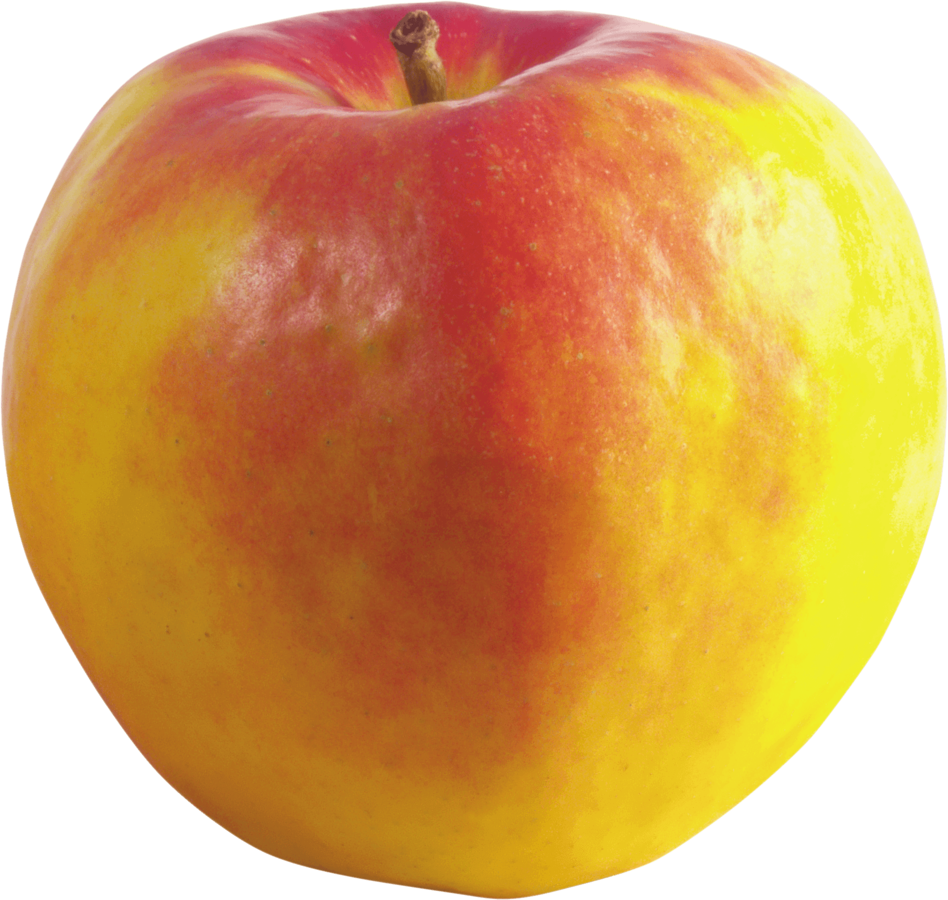 Fresh Red Yellow Apple Isolated.png PNG Image