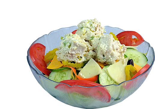 Fresh Vegetable Chicken Salad Bowl PNG Image