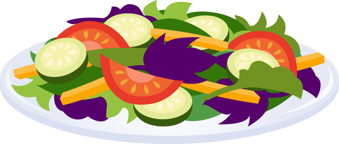 Fresh Vegetable Salad Plate Illustration PNG Image