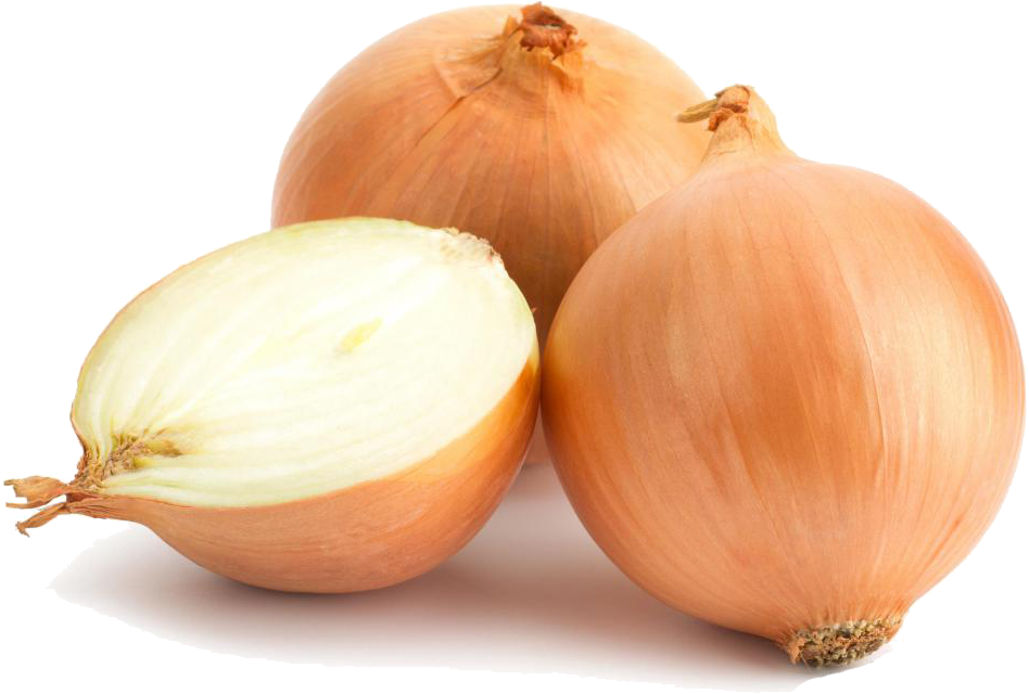 Fresh Wholeand Halved Onions PNG Image