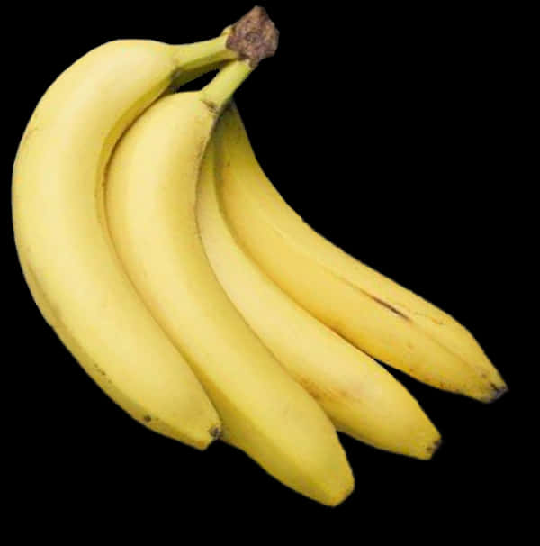 Fresh Yellow Bananas Cluster PNG Image