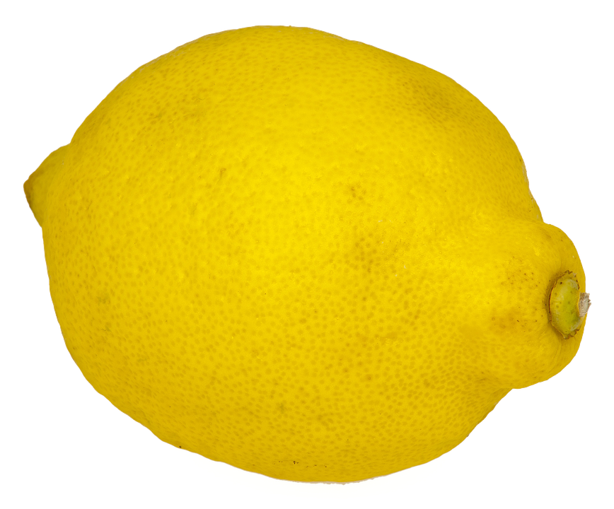 Fresh Yellow Lemon Isolated PNG Image