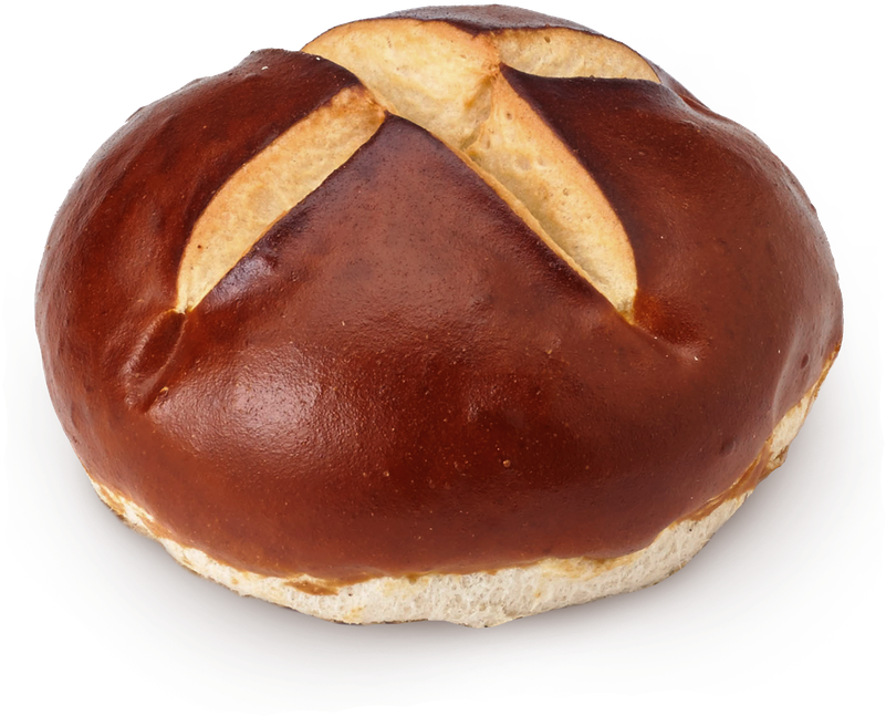 Freshly Baked Pretzel Bun PNG Image