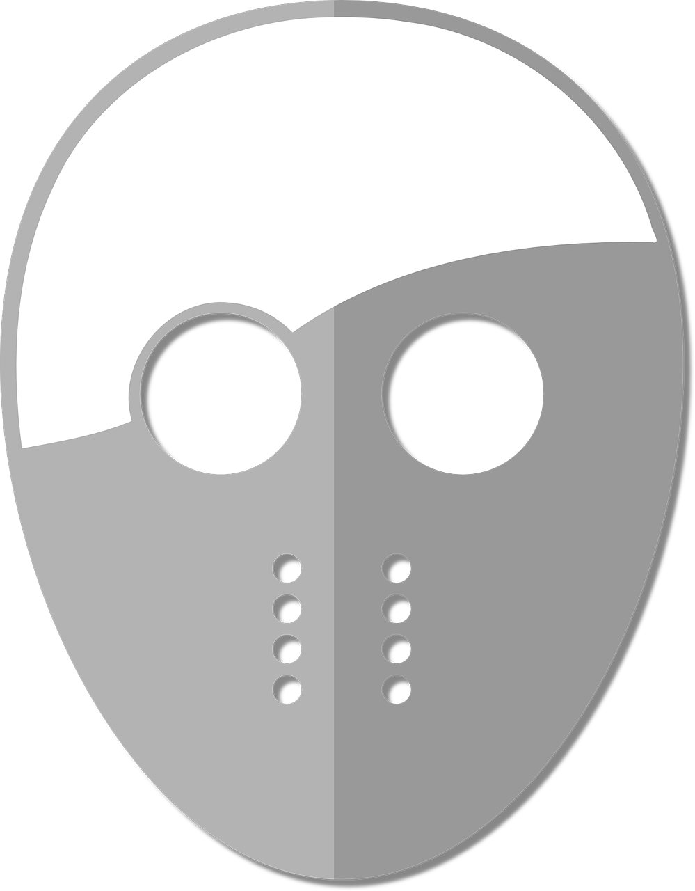 Friday Hockey Goalie Mask Vector PNG Image