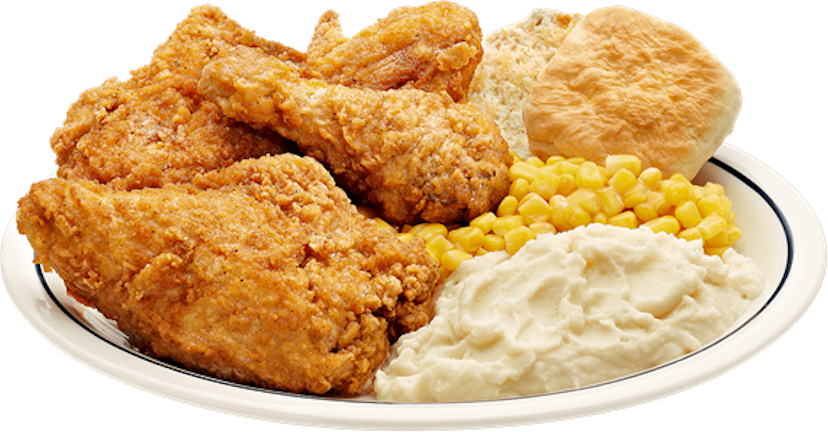 Fried Chicken Dinner Plate PNG Image