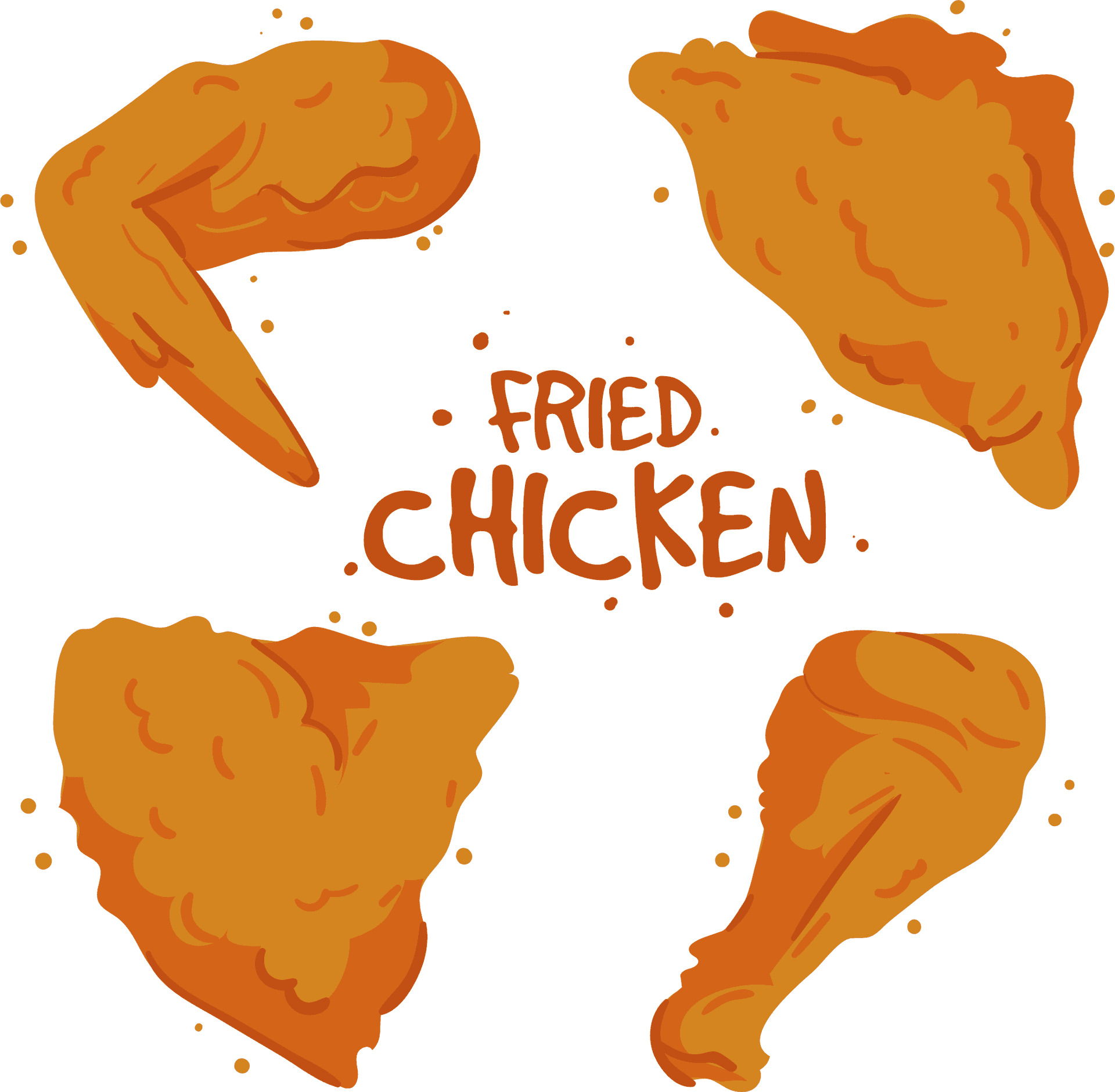 Fried Chicken Illustration PNG Image