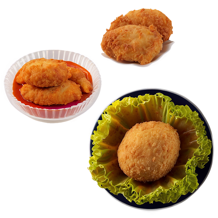 Fried Chicken Nuggets Png Pot PNG Image