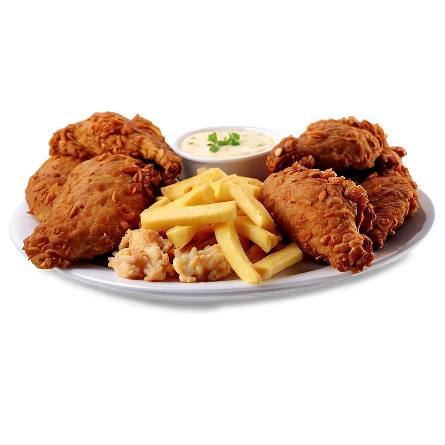 Fried Chicken Platter Png Dhx PNG Image