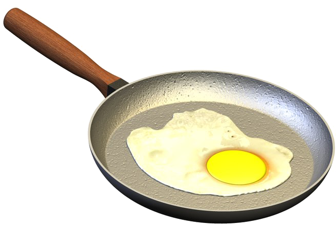 Fried Eggin Pan PNG Image