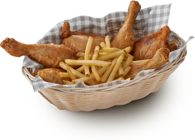 Fried Fishand Chips Basket PNG Image