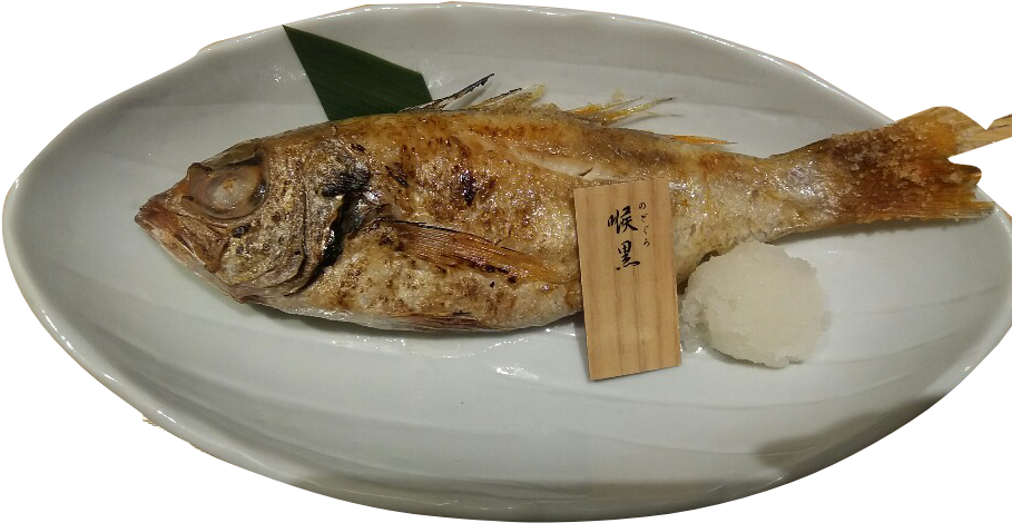 Fried Fishon Platewith Garnish PNG Image