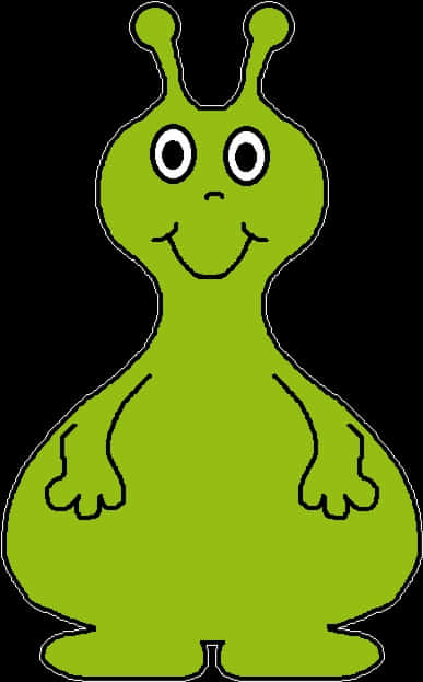 Friendly Cartoon Alien PNG Image