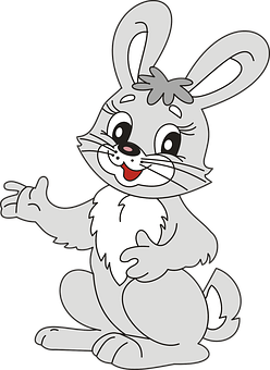 Friendly Cartoon Bunny PNG Image