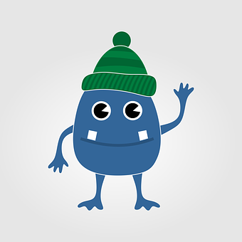 Friendly Cartoon Character Wearing Beanie PNG Image