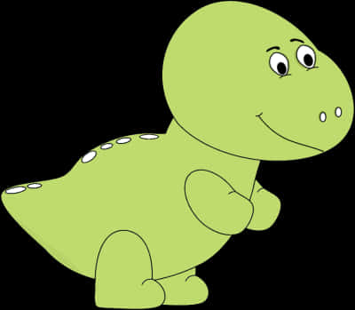 Friendly Cartoon Dinosaur PNG Image