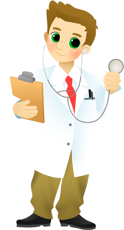 Friendly Cartoon Doctor Clipart PNG Image