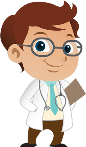 Friendly Cartoon Doctor Clipart PNG Image