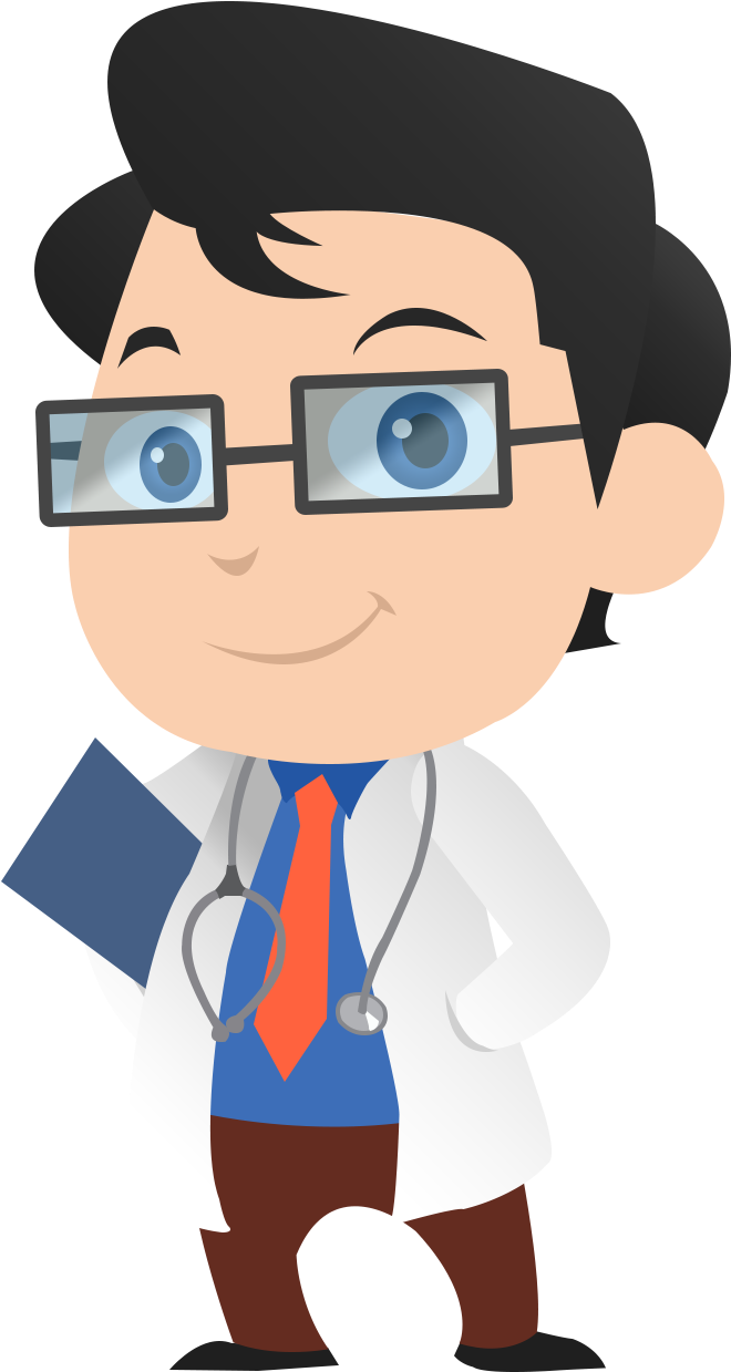 Friendly Cartoon Doctor Clipart PNG Image