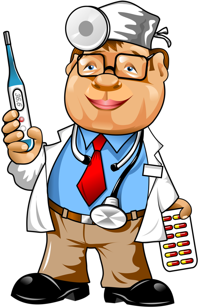 Friendly Cartoon Doctor Clipart PNG Image